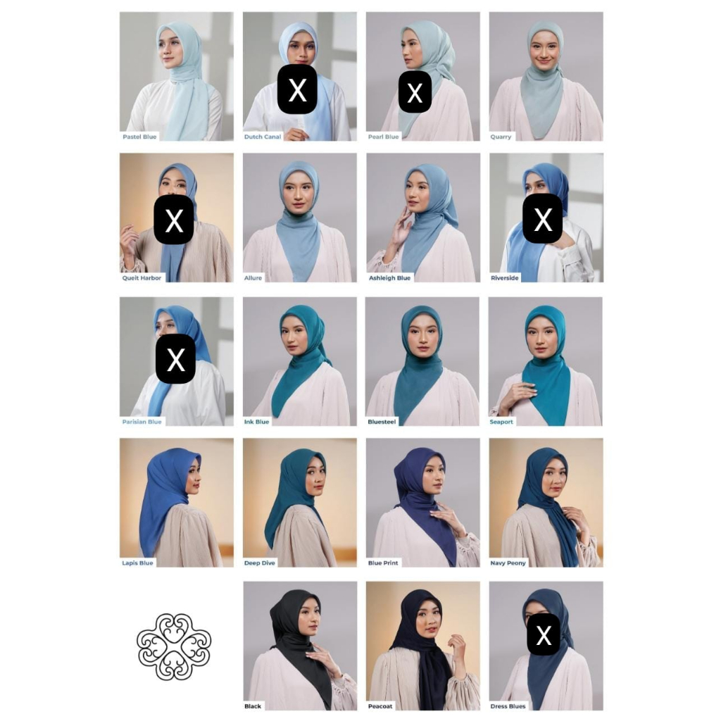 Jilbab segi empat paris premium by napocut