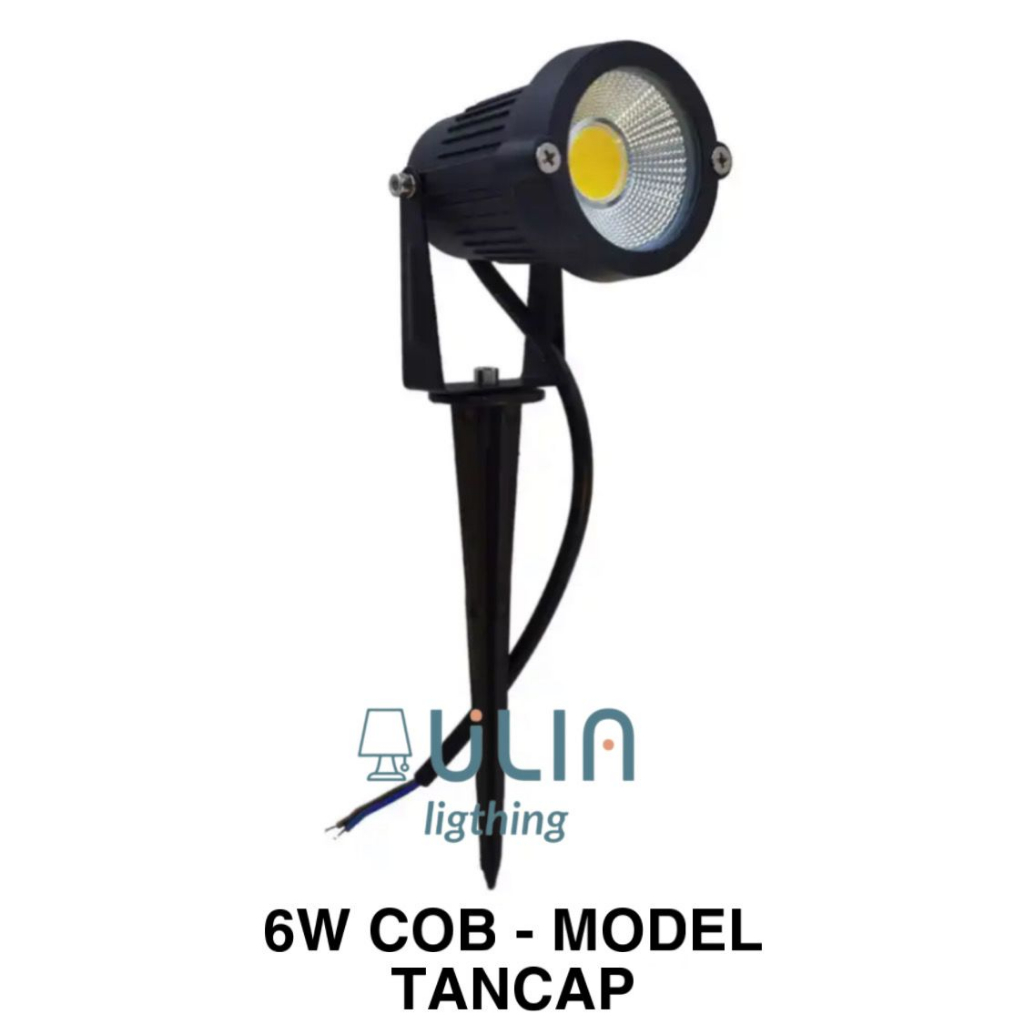 Lampu Sorot 6w Taman Led Spot Light Model Tancap Tempel Watetproof 6 Mata Cob W Watt Outdoor Putih Kuning Piringan Plafon Cor Tanah Tanaman Lamp Garden