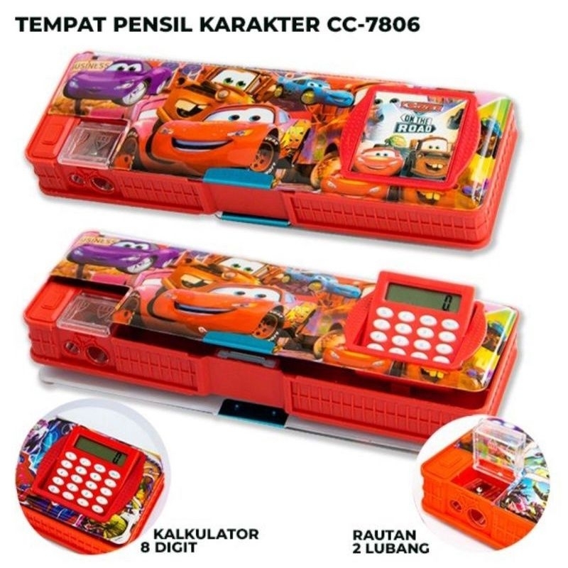 

Tempat Pensil Cars-Tempat pensil kalkulator berkarakter-cartoon cars