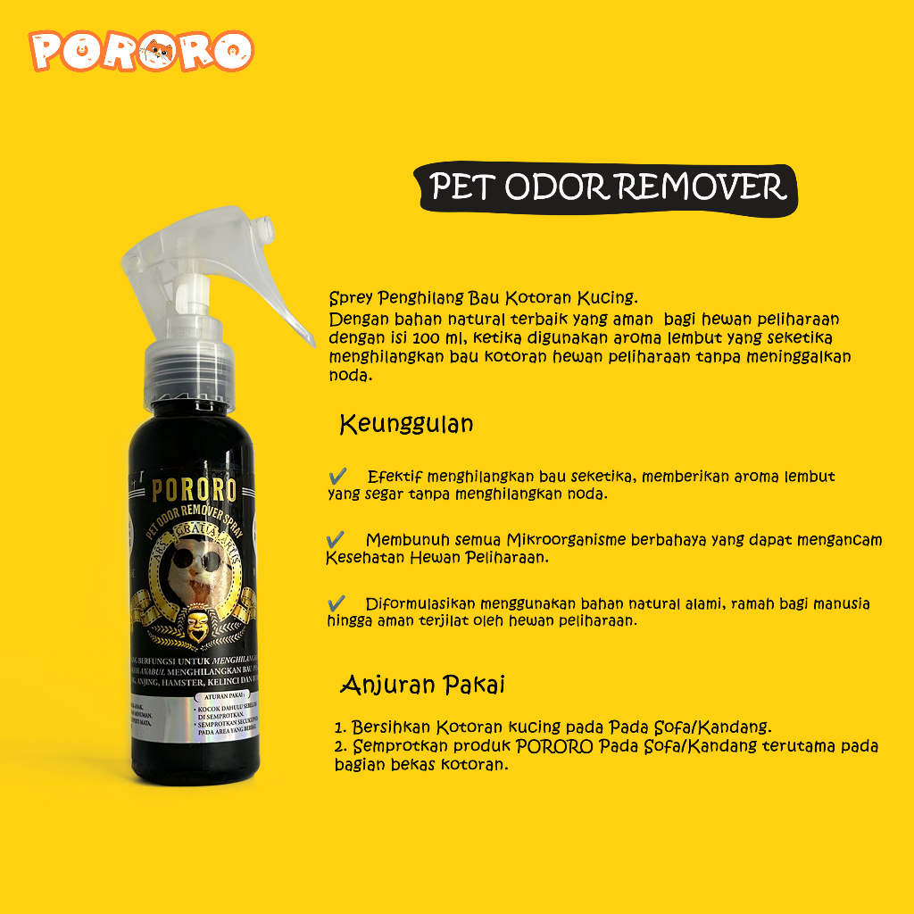 Penghilang Bau Kotoran Kucing Spray