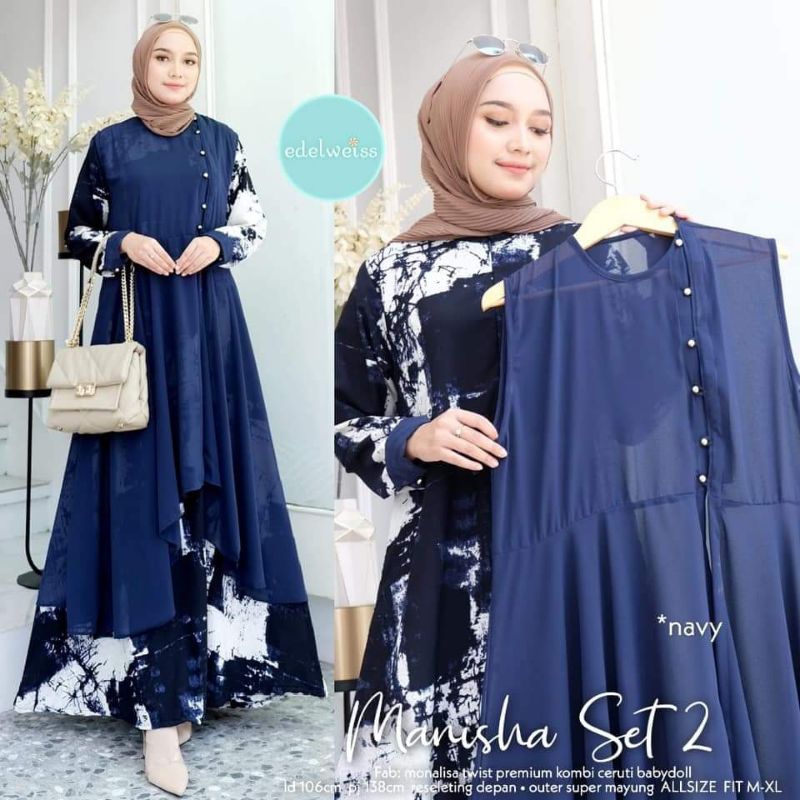 Gamis 2in1 Manisha Set 2