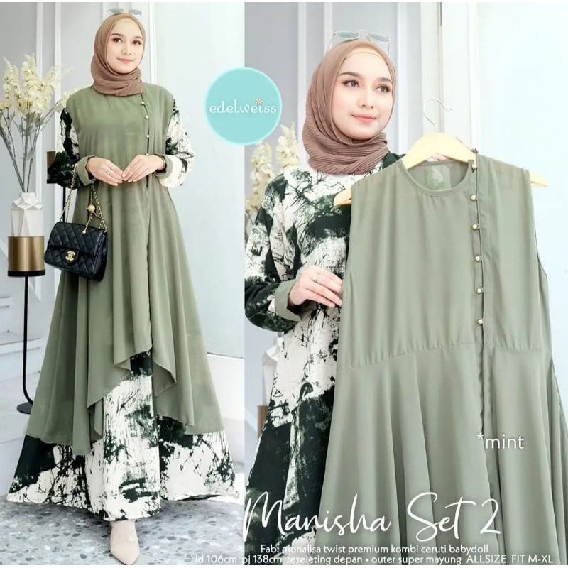 Gamis 2in1 Manisha Set 2