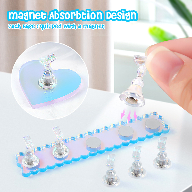 𝐂𝐢𝐭𝐚𝐝𝐞𝐚𝐥 - Magnetik Stand Holder Display Kuku Palsu, Nail Art, Manicure