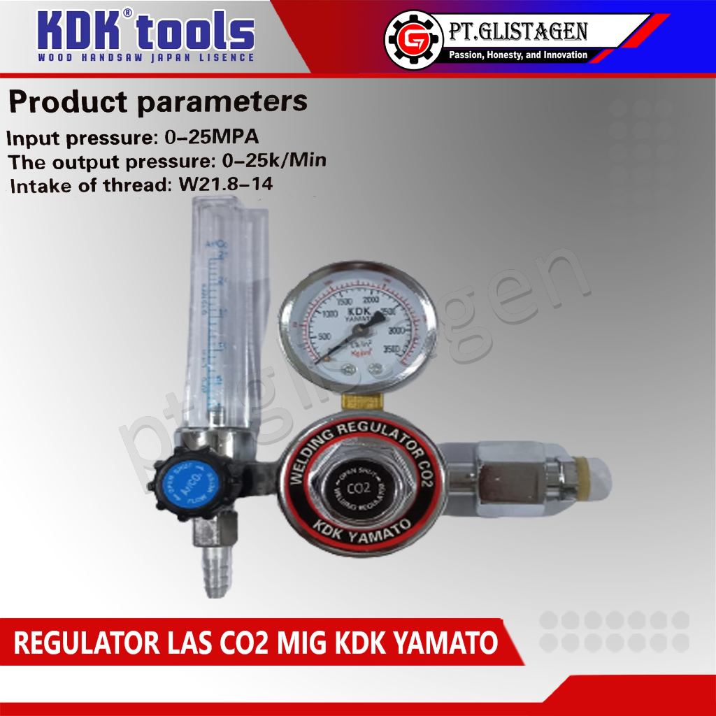 Regulator Las CO2 MIG MAX KDK Yamato Tabung Las CO2 HIGH QUALITY