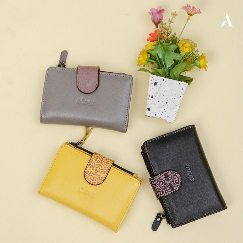 ALONA LEATHER | Dompet wanita kecil mini kulit asli ALONA SEKAR, Dompet perempuan kulit asli, Dompet