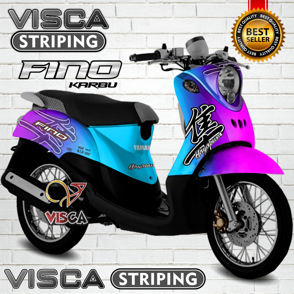 Decal Fino Karbu Full Body - Stiker Fino Karbu Keren - Striping Fino Karbu Variasi - Decal Hologram 
