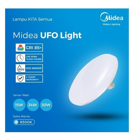 Lampu UFO Led Midea 15 Watt Putih