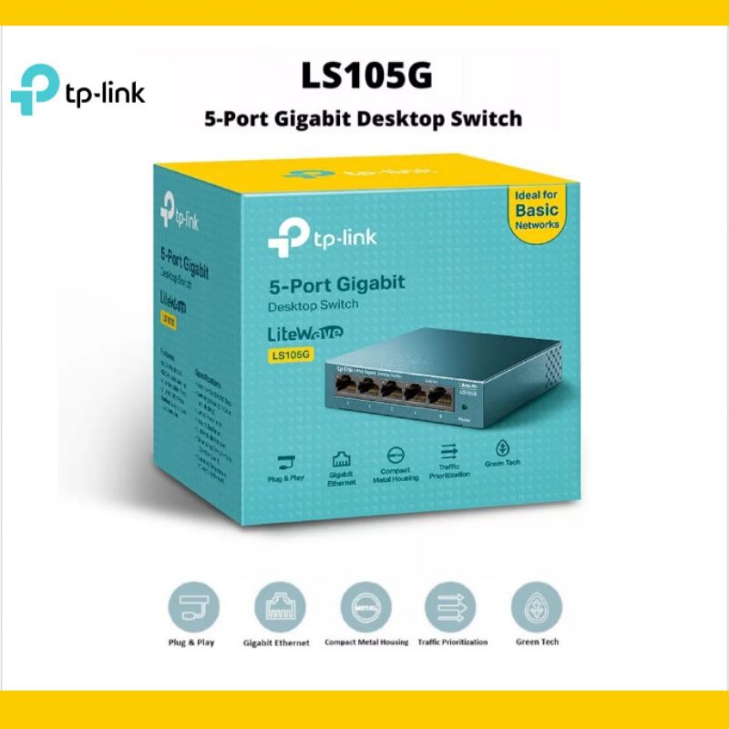 TP_Link LS105G - 5port  10/100/1000 GiGabit Desktop Network Switch