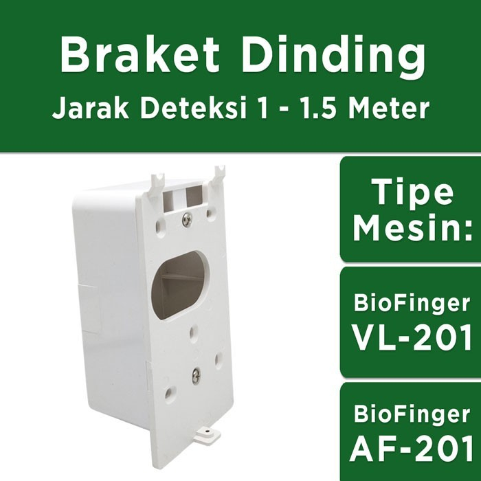 Braket dinding jarak absen 1.5M BioFinger VL-201 mesin lebih responsif