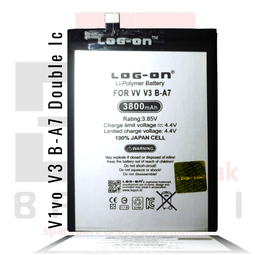 Log on - B-A7 Vivo V3 Double IC Battery Baterai Batre