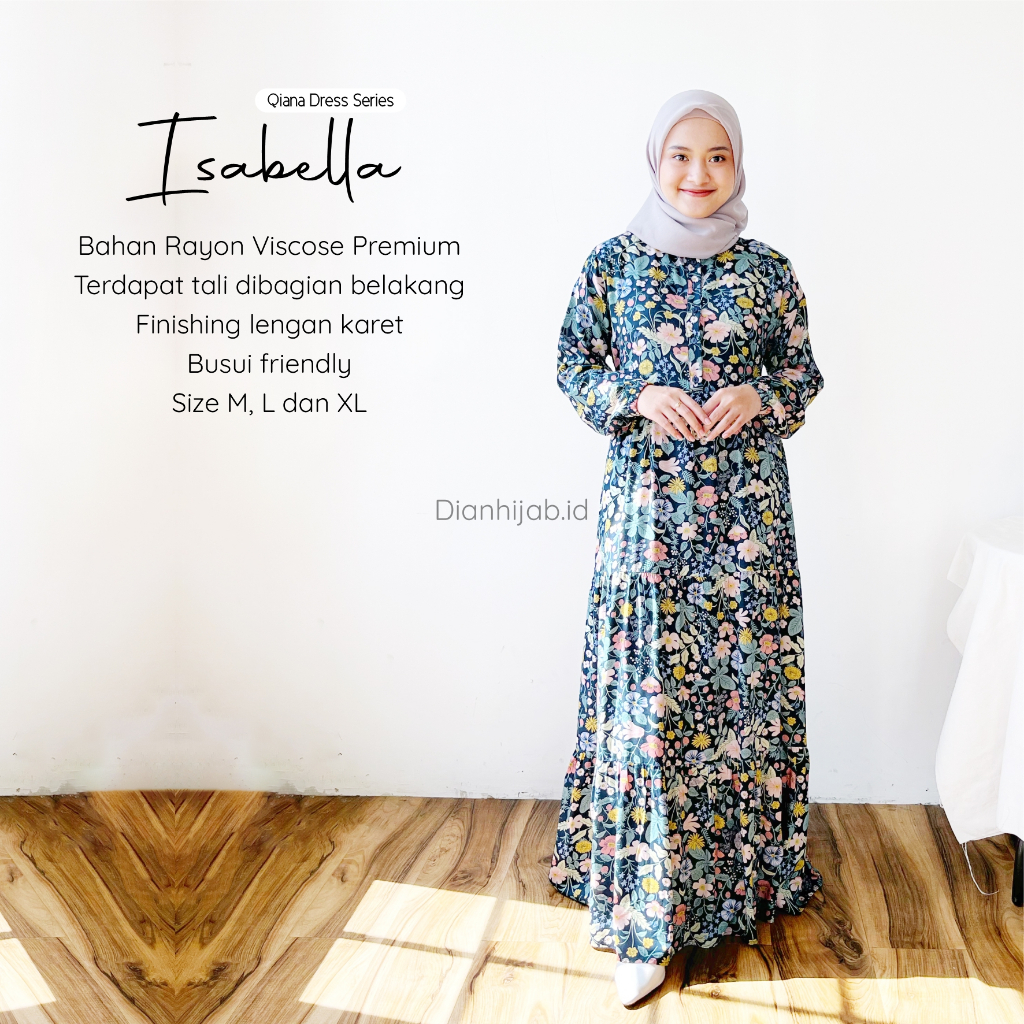 Gamis Dewasa Homey Dress Qiana Series By Dianhijab.id - Bahan Rayon Viscose Premium Gamis Dewasa Luxury Gamis Pengajian Adem Nyaman Dipakai - Bisa COD