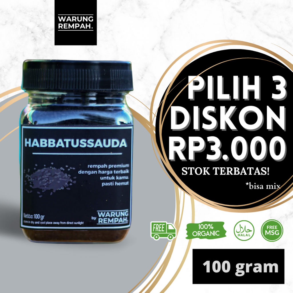 

Habbatussauda Habatussauda Utuh Original Jintan Jinten Hitam utuh