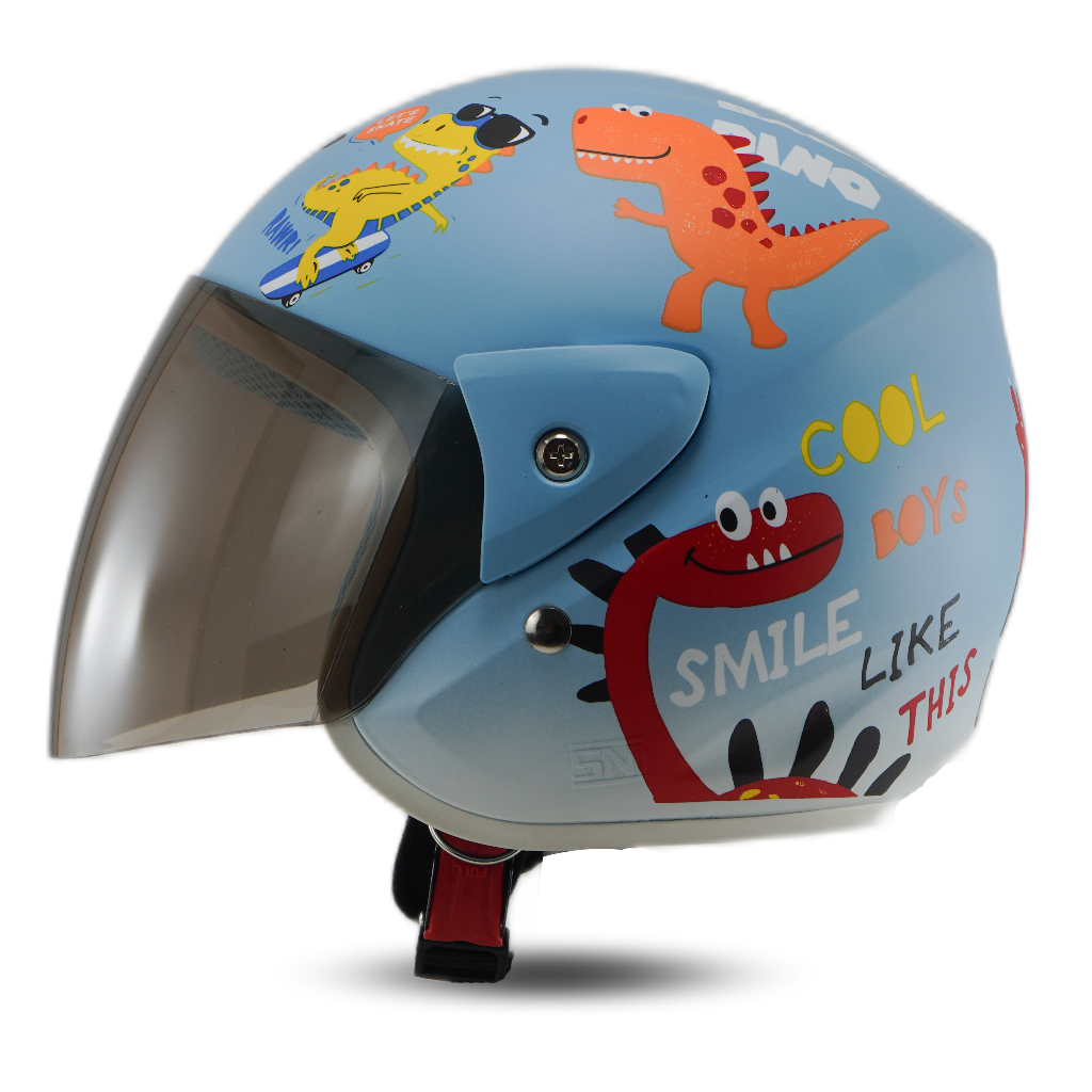 Helm Anak Bagus Karakter Kartun Motif Lucu Dino Kop SNI