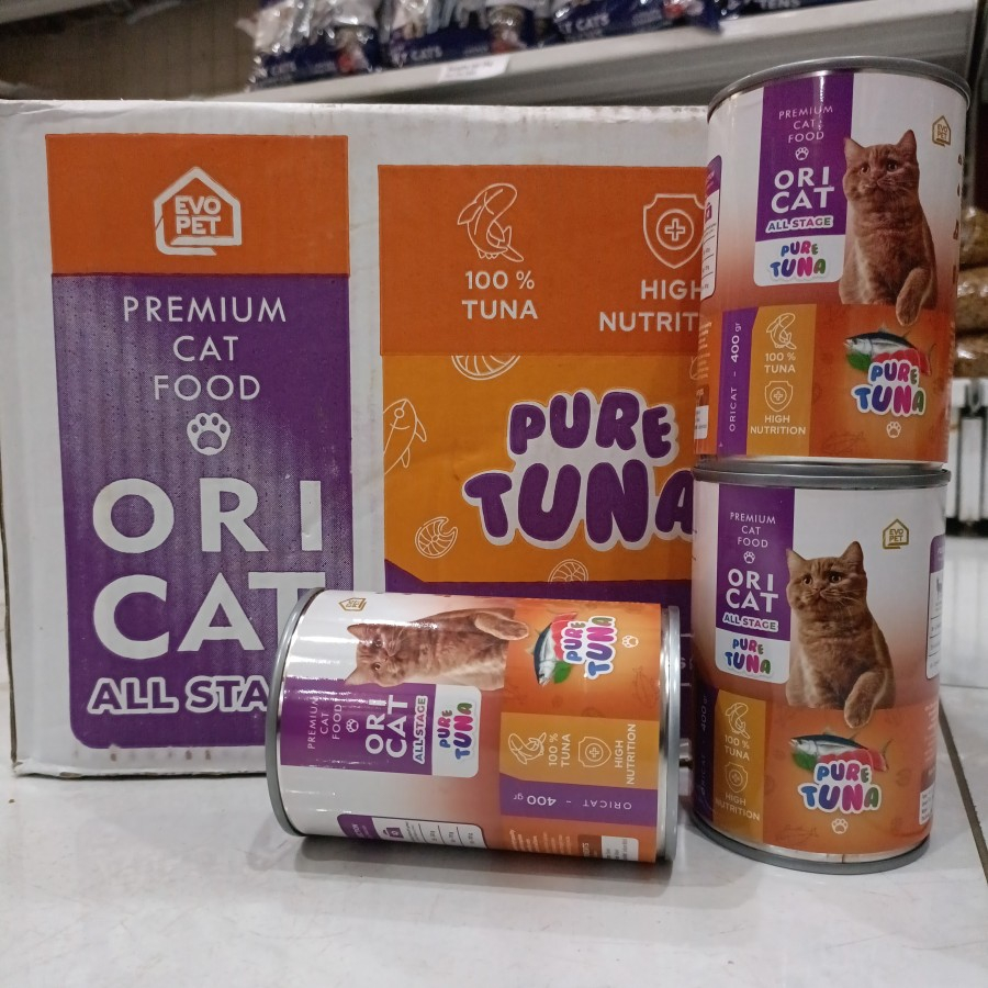 Ori cat kaleng 400gr makanan basah kucing oricat - ORCK Puretuna