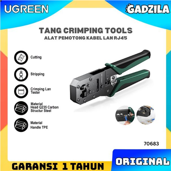UGREEN Crimping Tool Tang Krimping Network Cable RJ45 RJ11 Internet Alat Potong Kabel Lan 70683