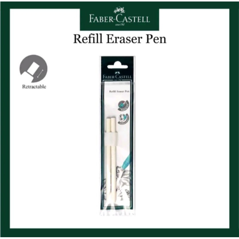 

Refill Eraser Pen Set 2 Isi Ulang Pulpen Penghapus Faber Castell