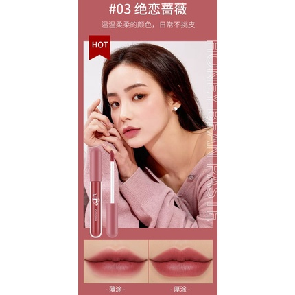 TERMURAH DI SHOPEE- LAMEILA LIP GLAZE ANTI LENGKET 6 Warna NUDE EDITION Lip Cream Silky Matte Looks