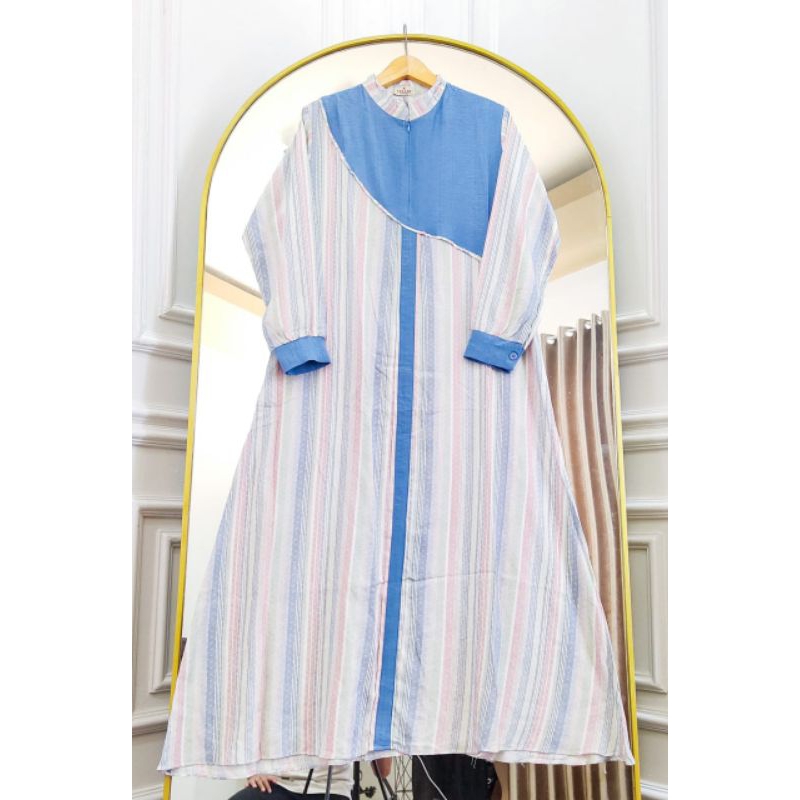 DELIA DRESS 2 | GAMIS POLO LINEN MIX RAYON