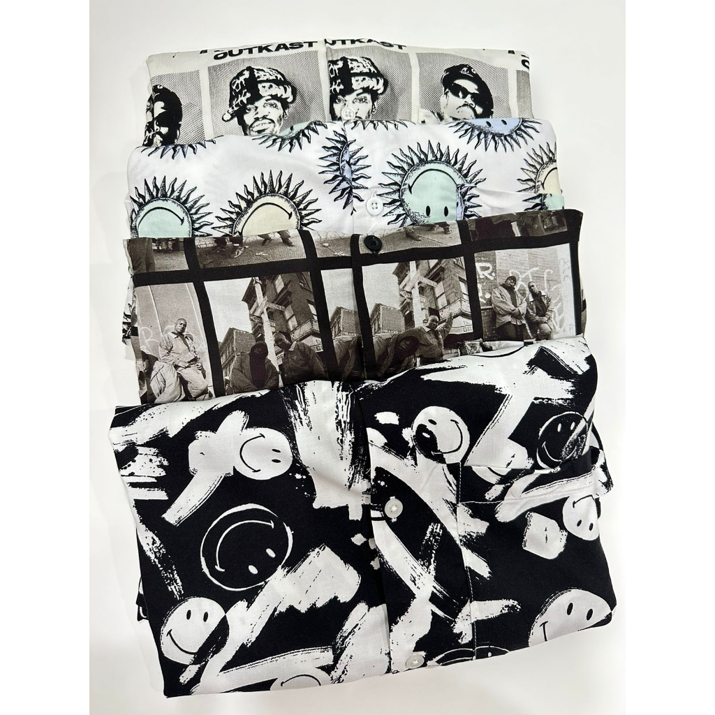 hm patterned cotton shirt