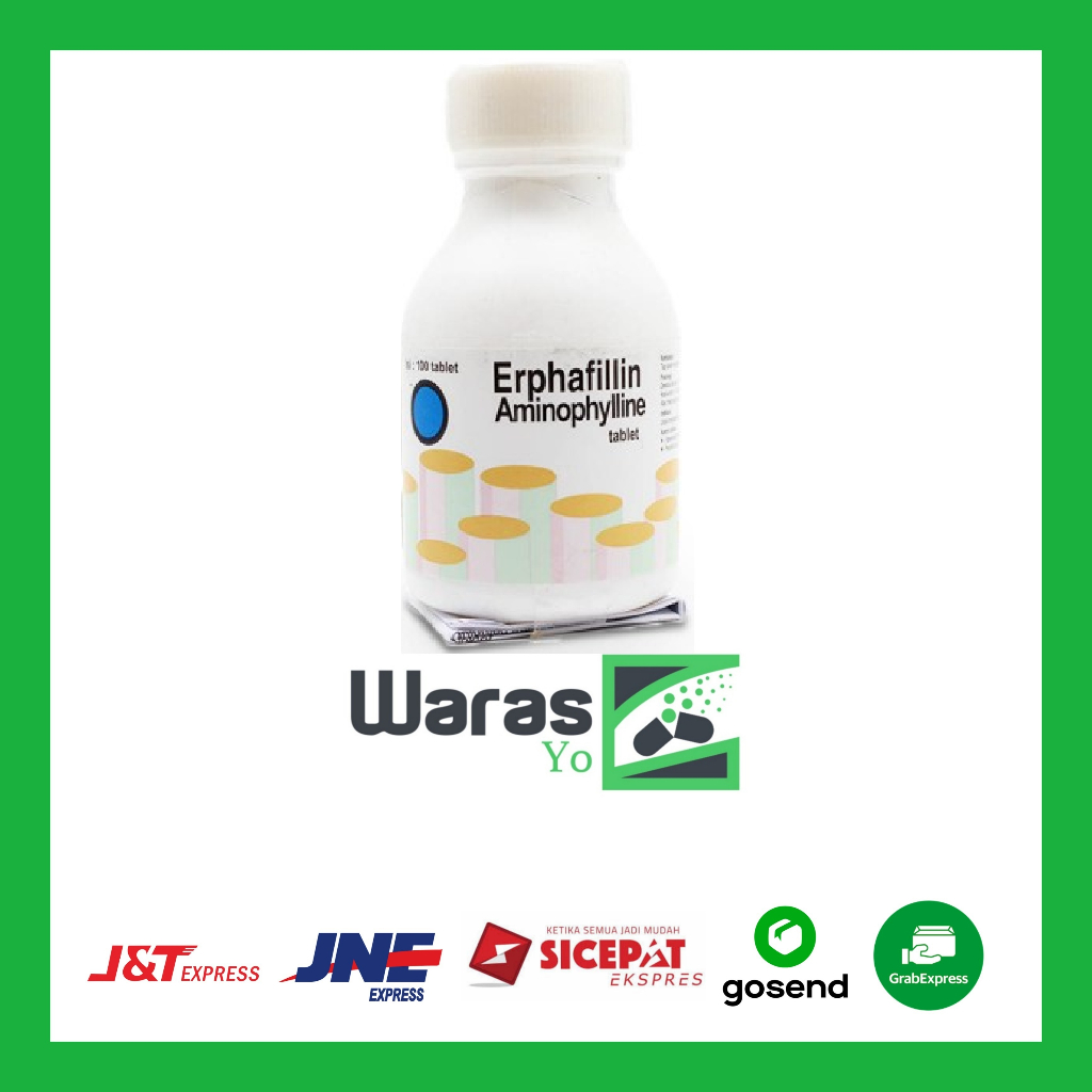 [SW] ERPHAFILLIN Aminophylline 200 mg botol 100 tablet - Obat Asma / ERPHAPILIN / ERPHAPILLIN