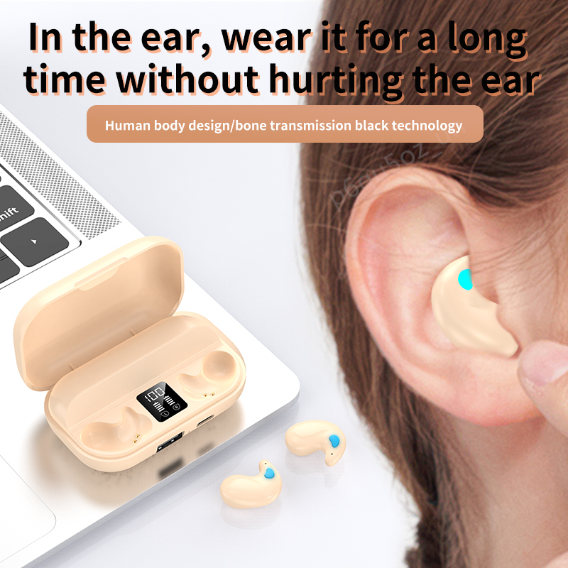 X57 Earphone Bluetooth 5.3 TWS HIFI Stereo Olahraga Nirkabel Mini Headset Tahan Air Tampilan Digital LED dengan Mikrofon