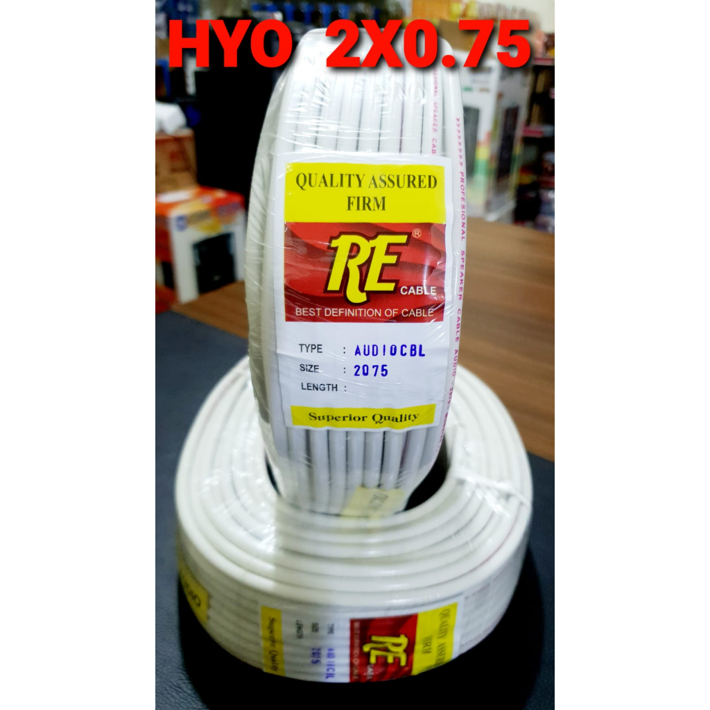 Kabel Listrik Serabut Hyo RE 2x0,75 2 x 0,75 MM 50Y 50 Yard Per Roll