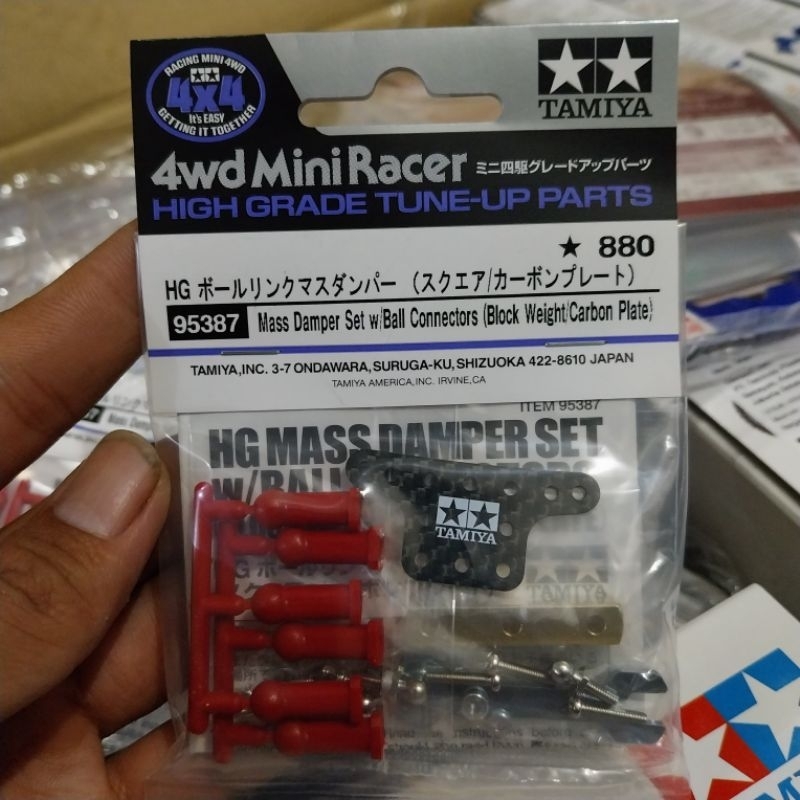 tamiya 95387 mass damper set w/ Ball Connectorsblock weight/ carbon plate