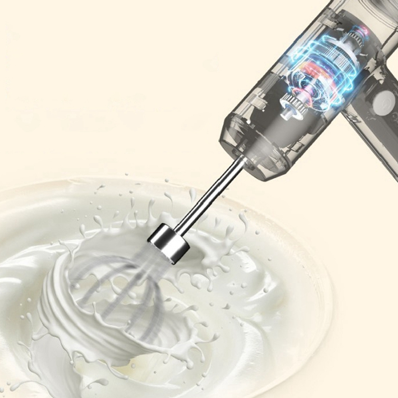 Mixer Tangan Mini Electric Whisk Wireless Multi Function - BTH12