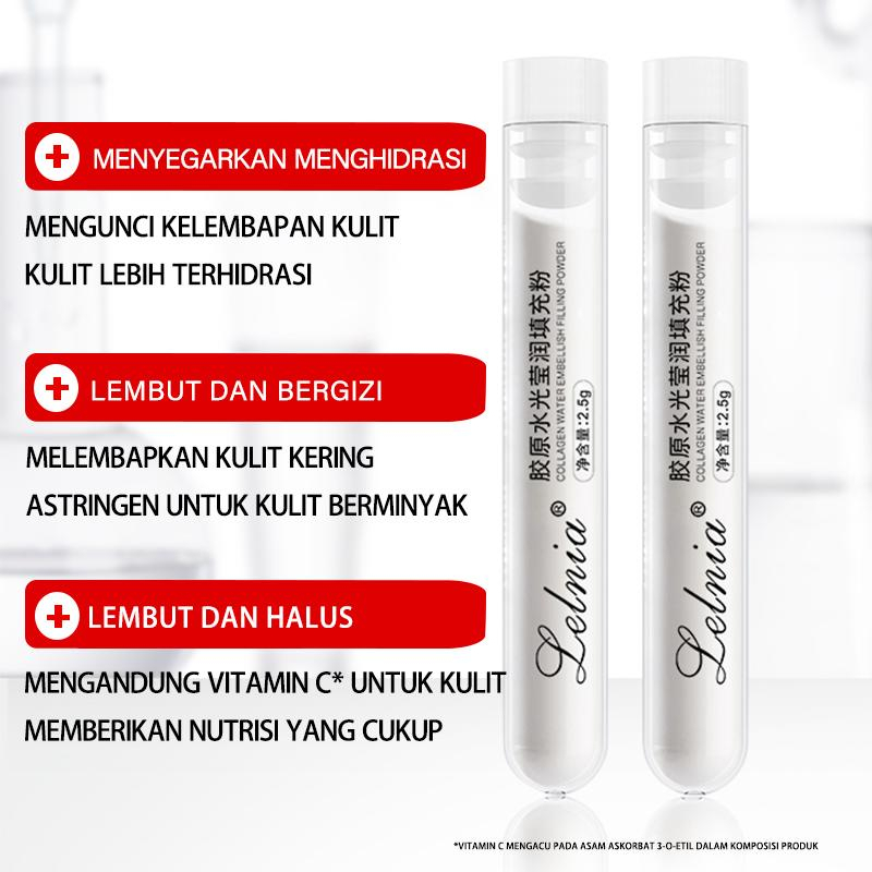 【COD】2PCS/Kolagen Mengisi Bubuk Krim Muda Collagen hydrating and glowing VC filling powder Krim kolagen bergizi VC untuk mencerahkan kerutan