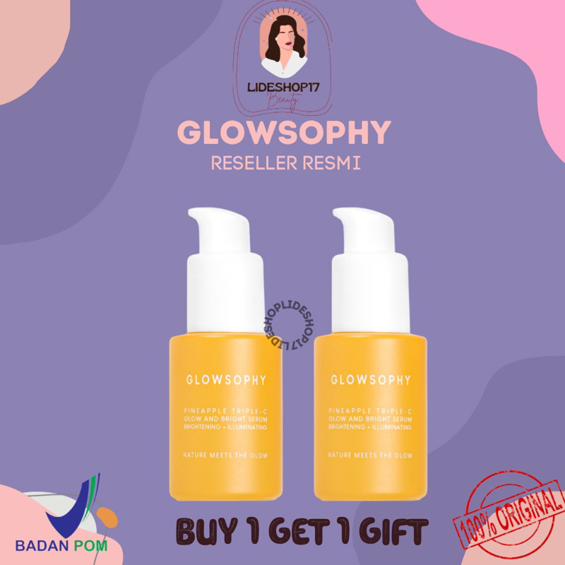 [READY] GLOWSOPHY Pineapple Triple-C Glow and Bright Serum 30ml - Serum Vitamin C glowsophy