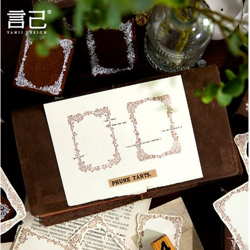

HJK LovelyCraftStore W01 ~ DIY Wooden Lace Border Series Rubber Stamp Stempel Kayu Vintage DIY
