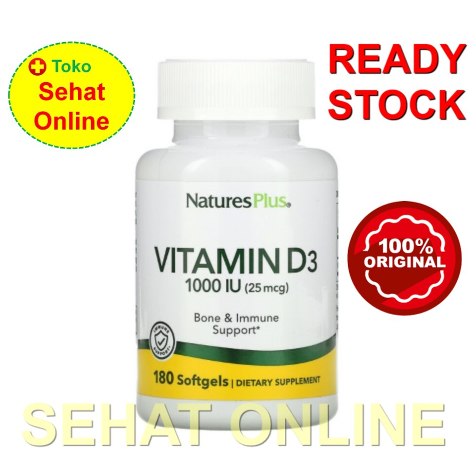 Nature's Plus Vitamin D3 1000 IU 180 Softgels