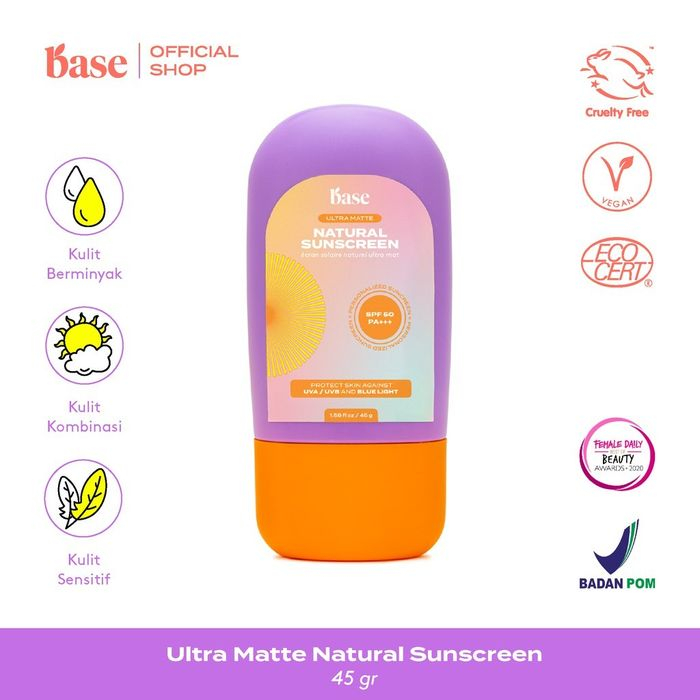 BASE Ultra Soothe Natural Sunscreen SPF 50 PA+++ 45 gr