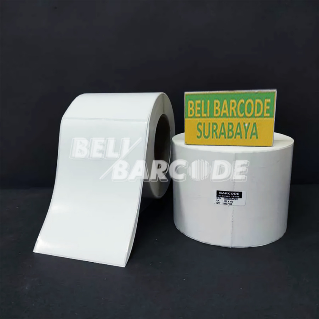 Sticker Label Barcode Semicoated 100 x 150 1 Line Core 3 Inch