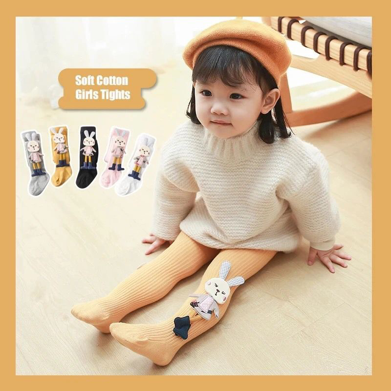 Yumna Baby Pants Big Rabbit Doll Legging Import Premium - Legging Anak Perempuan 3D - Celana Legging Anak Import Tebal Halus - Legging 3D Korean Style