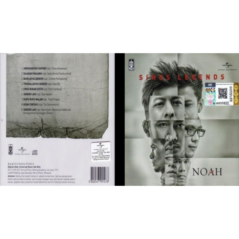 Noah sings legends cd album 2016