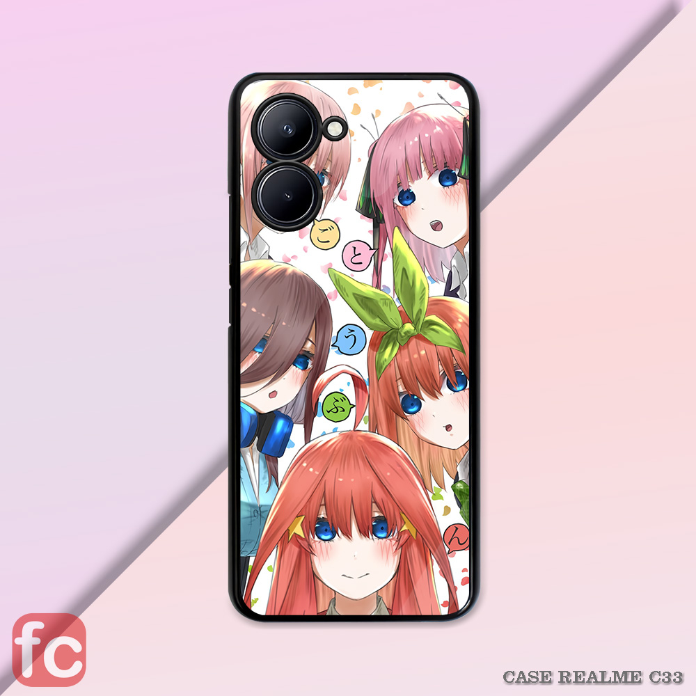 Case Glossy Realme C33 | FR51 Anime Girl Nakano Miku Itsuki Kawai Waifu | Pic HD | Kesing c33 Best Q