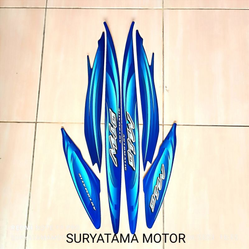 striping sticker lis mio biru 2007 mio sporty original