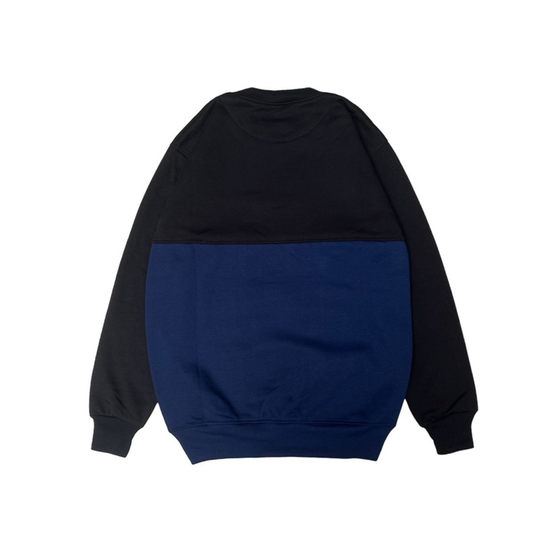 PHOMPPHIESS Sweater Crewneck 2D Hitam Bawah Navy Sweater Pria Wanita