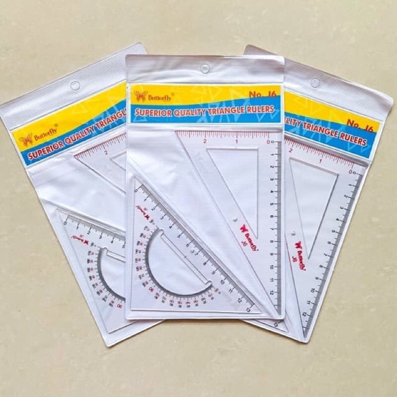 

Penggaris BUTTERFLY J6 Segitiga Busur 1 set