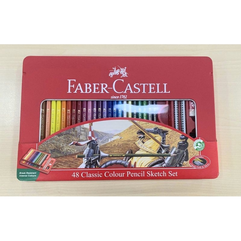 

Pensil warna 48 / Classic colour pencils tin case 48 warna faber castell