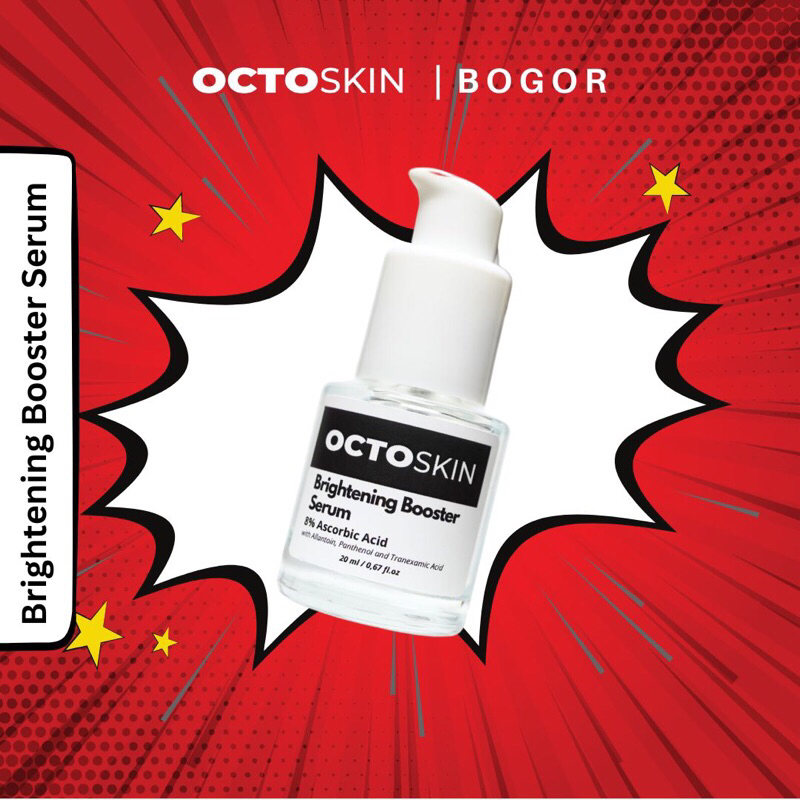 [READY STOK] OCTOSKIN Brightening Booster serum 20ml - serum pencerah pria dengan kandungan 8% pure 