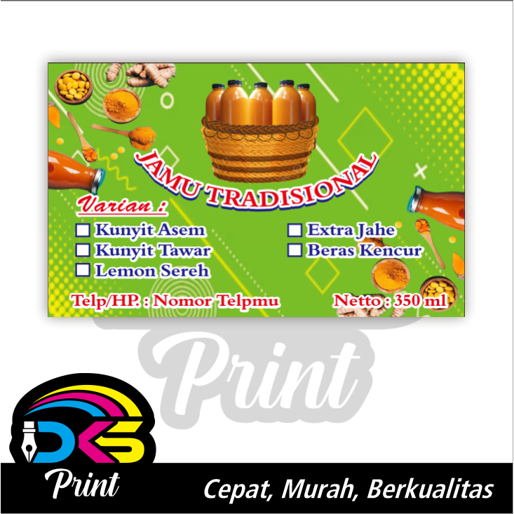 Stiker Jamu Tradisional