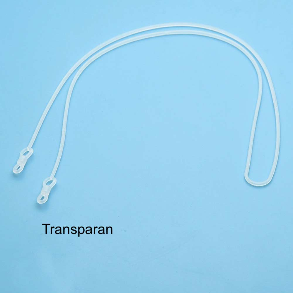 Tali Strap [ Transparan ] Earhook Kacamata Pria dan Wanita - Penahan Anti Jatuh - Rubber TL8239