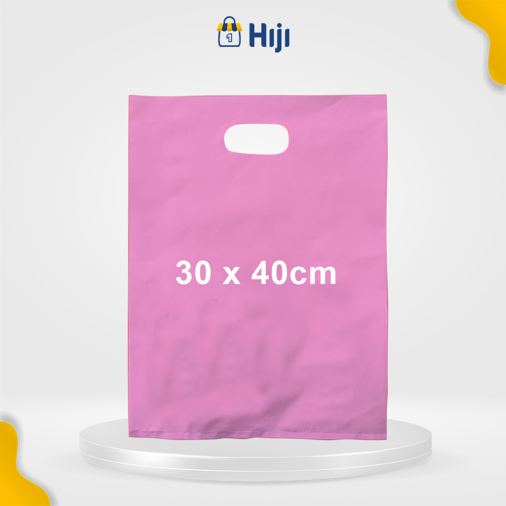Plastik PE Plong Pink Pastel ukuran 30x40x06