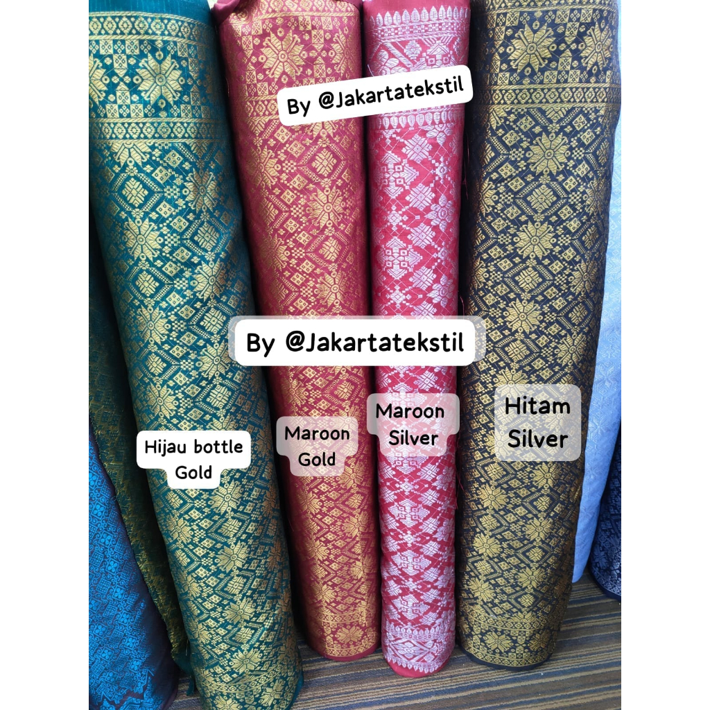 [ 0014 ] Bakal Kain Rok Songket Tenun Semi Palembang Meteran