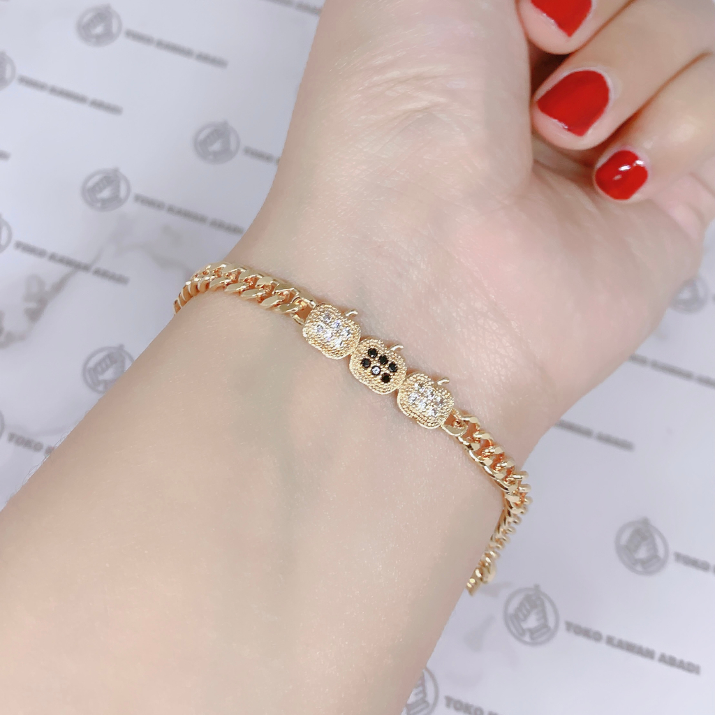 Gelang Tangan Anak Xuping Gold Model Rantai Permata *26