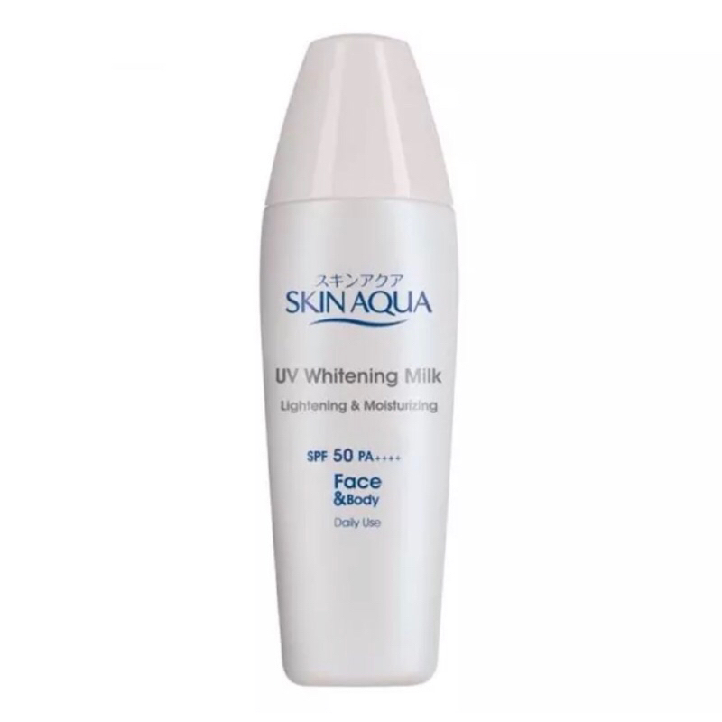 [FREE GIFT] READY Skin Aqua spf 50 whitening milk /Skinaqua tutup putih/ Skin aqua beauty whitening 
