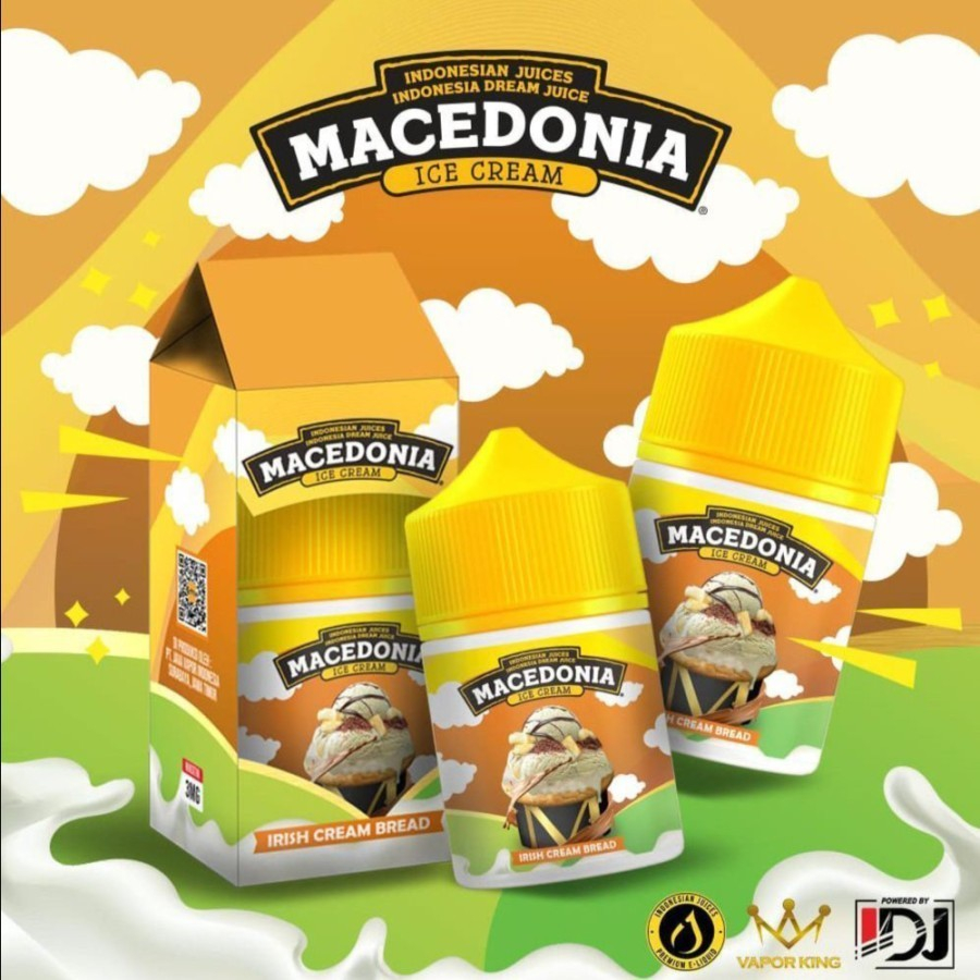 MACEDONIA ICE CREAM V2 - IRISH CREAM BREAD 60ML by IDJ x VAPORKING