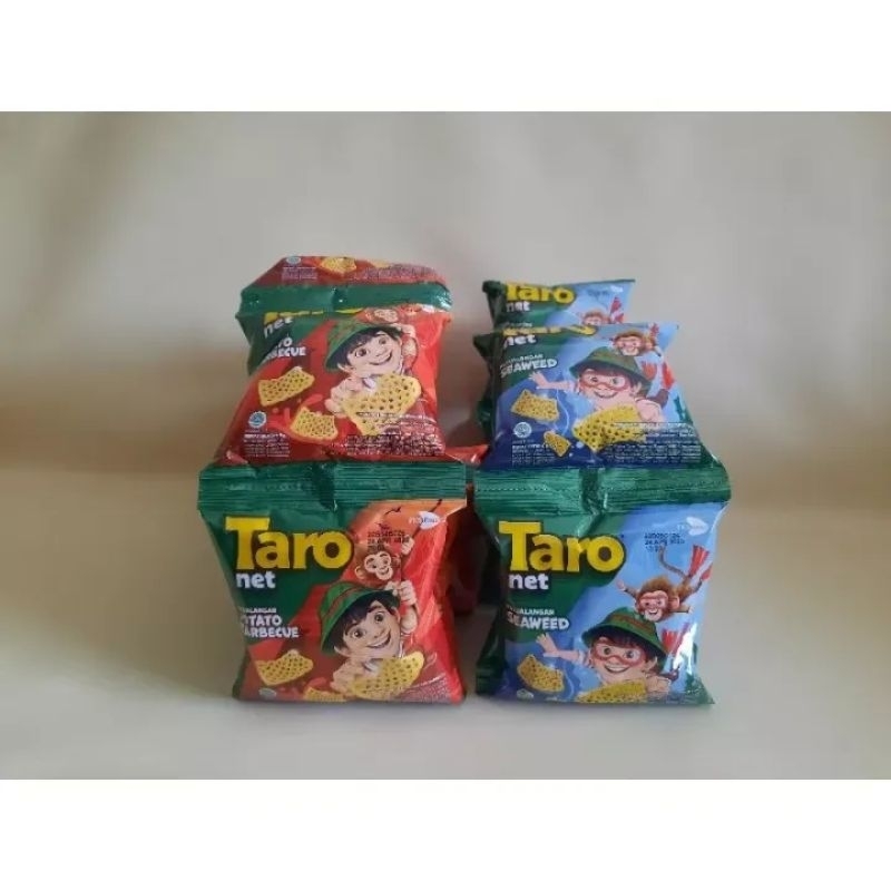 

Snack Taro Net Snack Potato Barbecue Seaweed 1 Renceng 10Pcs 8gr Cemilan Enak